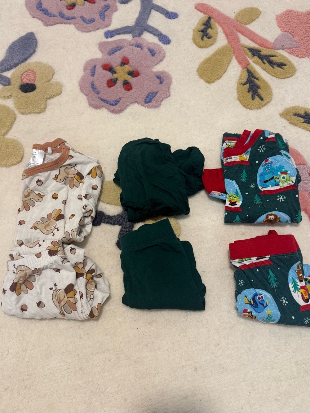 LOT (3 pairs) bamboo pajamas: little sleepies x2, Tres Beau et Belle x1